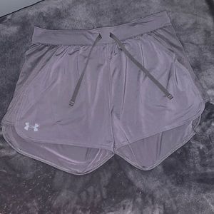 Gray under armour athletic shorts